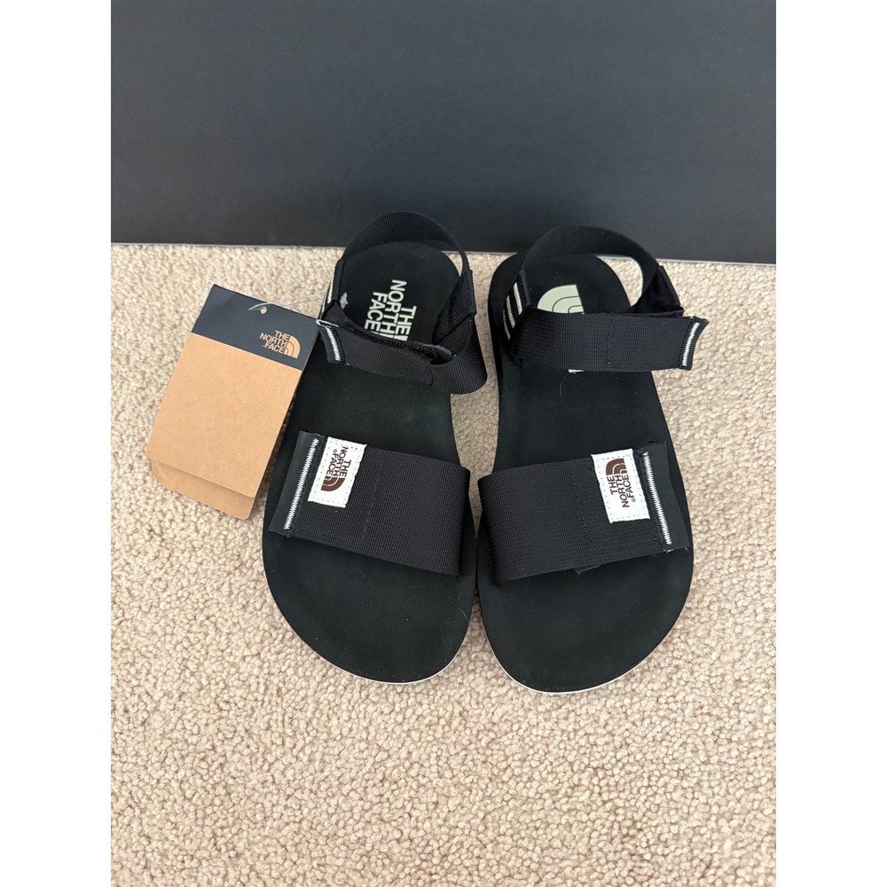 The North Face Women Skeena Sandal Recycled Webbing 6 Black White NF0A46BF NEW